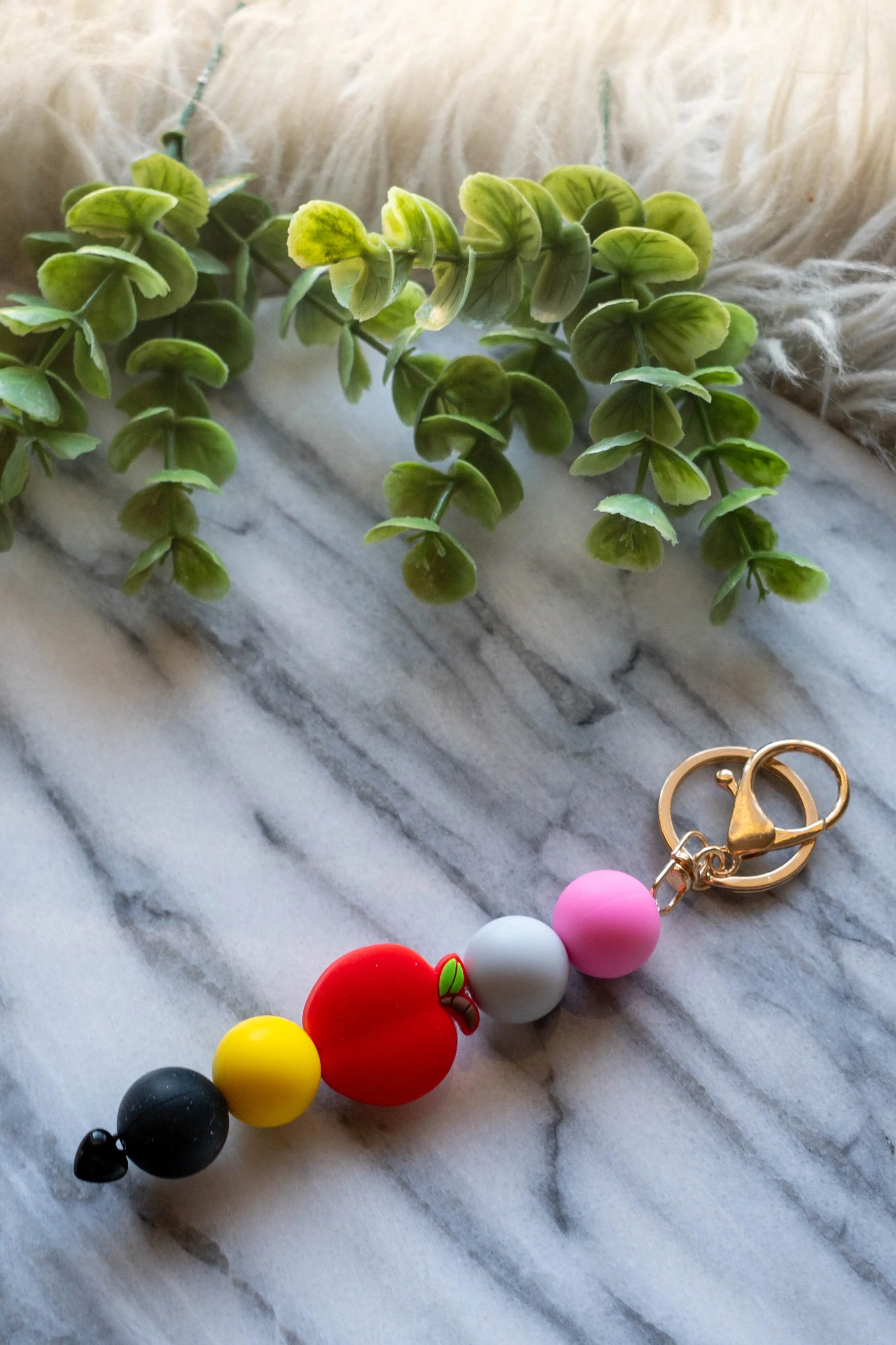 Clay 2025 bead keychain